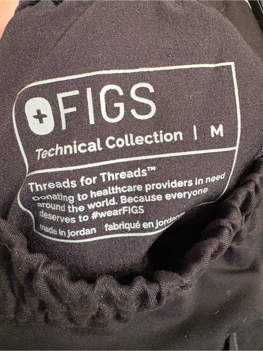 NWT Figs Montal High Waisted Flare Black Scrub Pants Women’s Medium - Picture 6 of 6